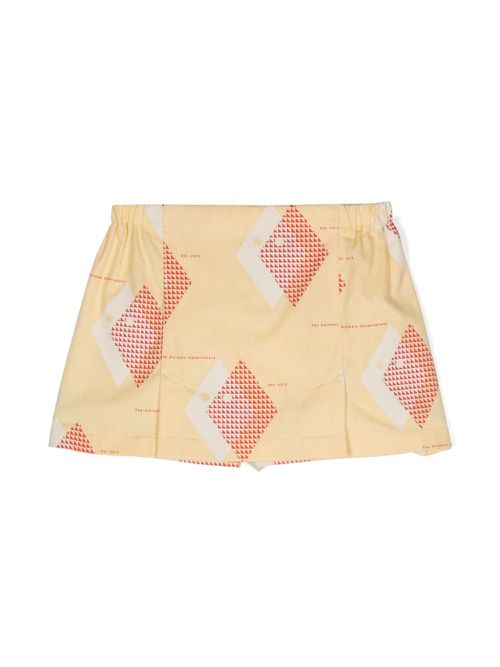 Shrimp geometric-print skorts - Yellow