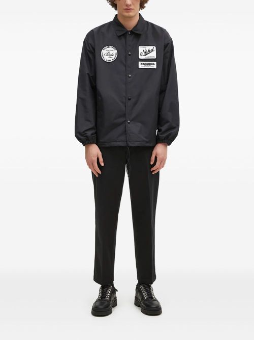 Logo-patch coach jacket - Black