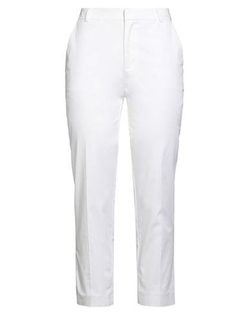 Woman Pants Ivory Size 6 Cotton, Elastane