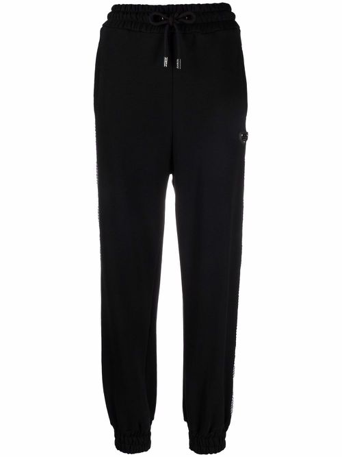Crystal-embellished joggers - Black