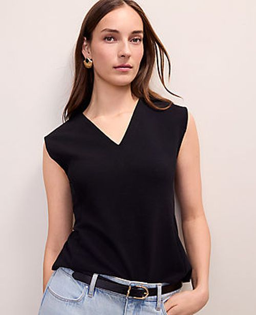 Ann Taylor Sleeveless V-Neck Top