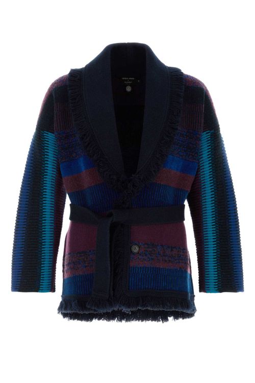 Striped Cashmere Cardigan — Multicolor