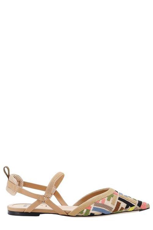 Fendi Colibri Lite Mesh Slingback Flats