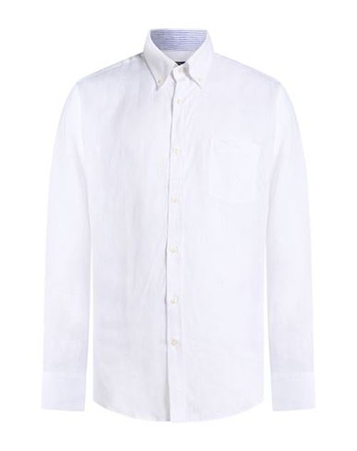 Man Shirt White Size 16 Linen