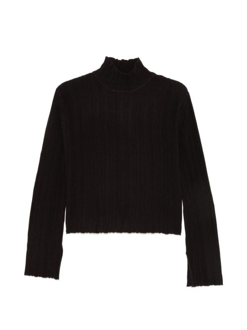 Wool Turtleneck Sweater — Black