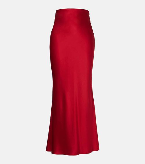 Silk charmeuse maxi skirt