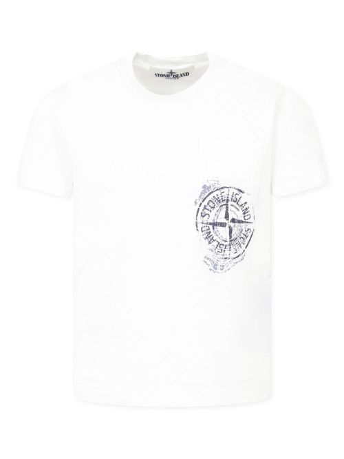Compass-print T-shirt - White