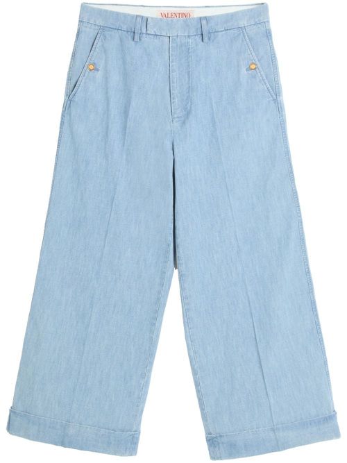 Valentino Garavani Light Blue Denim Wide-Leg Jean