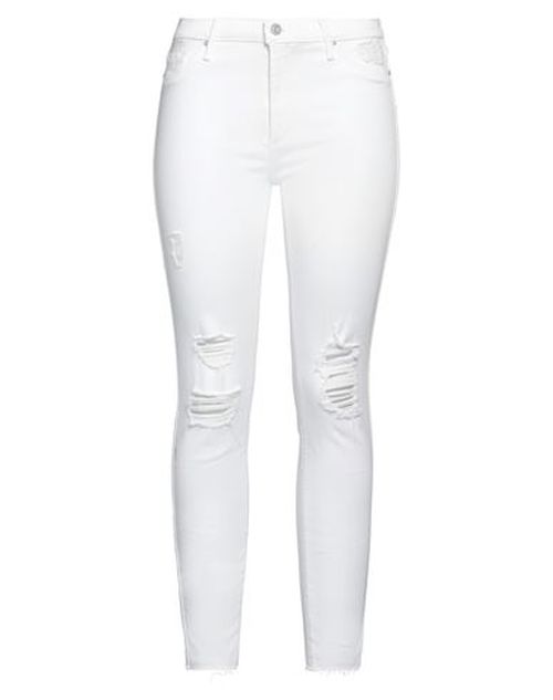 Woman Jeans White Size 31 Cotton, Elastomultiester, Elastane