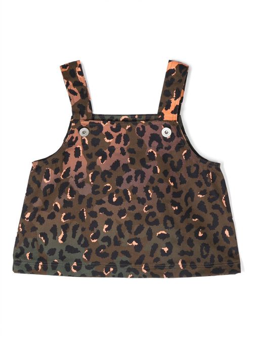 Animal-print sleeveless top - Brown