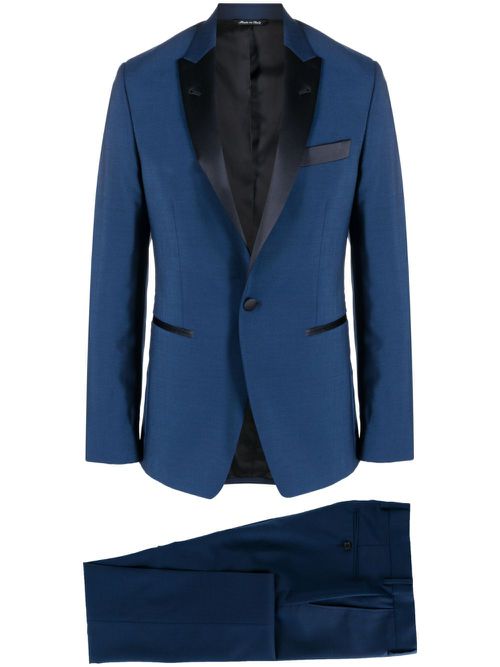 Peak-lapel single-breasted suit