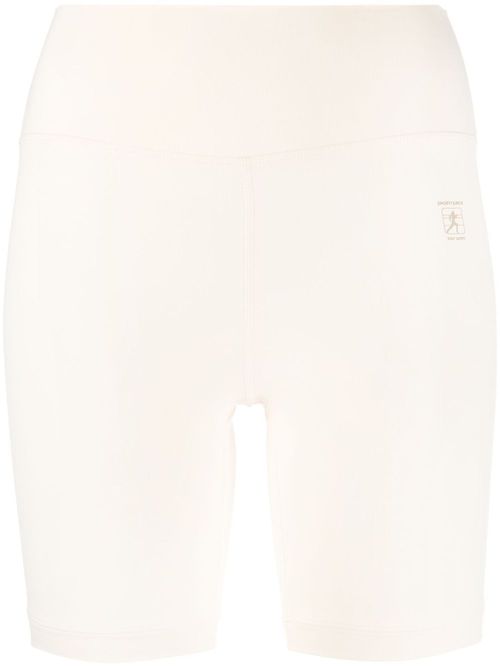 Logo-print yoke-waist track shorts