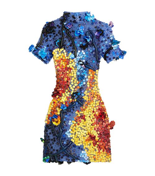 Embellished Mini Dress