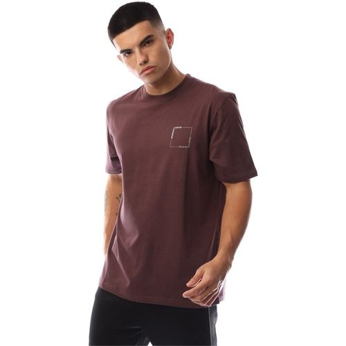 Marshall Artist Mens Chevron Graphic Crew Neck Short Sleeve T-Shirt in Fig - Black - Sma