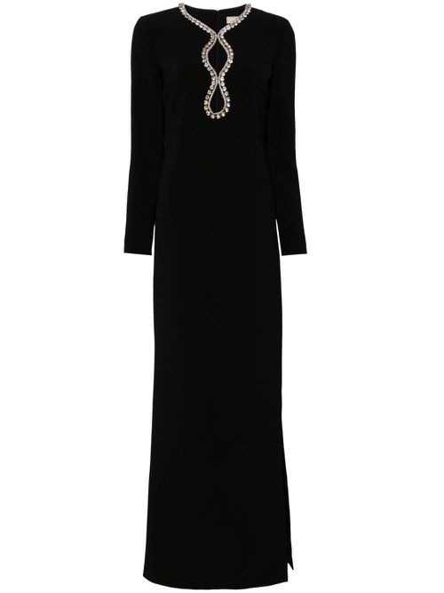 Crystal-embellished maxi dress - Black