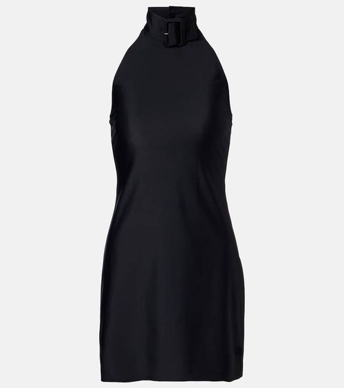 Courrèges Buckle-detail jersey minidress