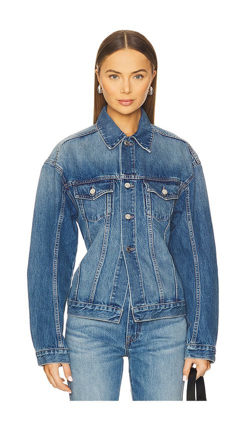 GRLFRND Simone Jacket in Hyperion Ave - Blue. XXS also in