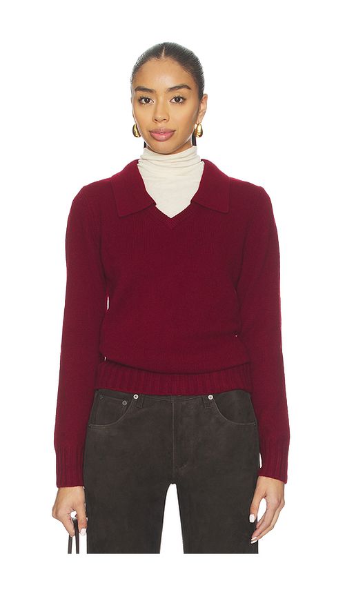 Tanner Fletcher Martin Removable Collar Sweater in Burgundy. 2/M. Also /XS, 1/S