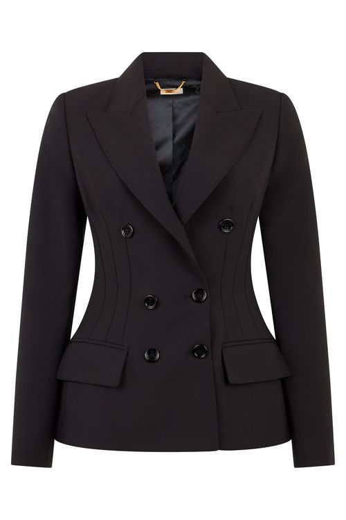 Double-Breasted Structured Jacket for Women