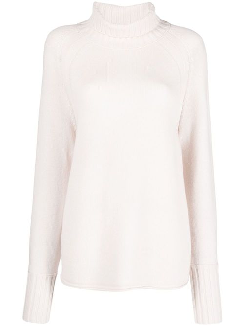 Roll-neck wool-cashmere jumper - Neutrals
