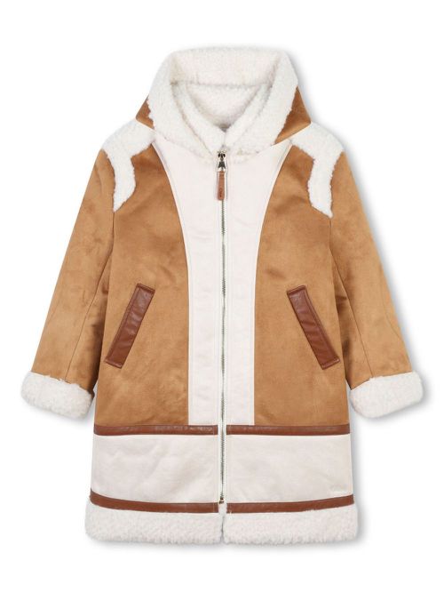 Faux-suede coat - Neutrals