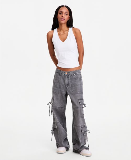 Women's Bow Wide-Leg Jeans - Soren