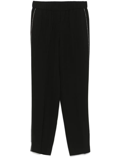 Crepe Trousers — Black