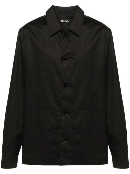 Poplin cotton shirt - Black