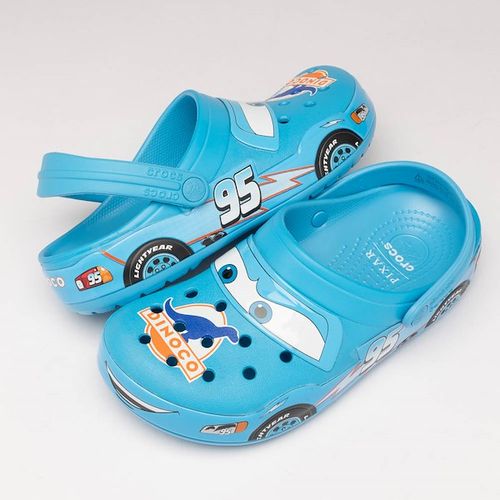 Disney and Pixar Cars Crocs Lightning McQueen Dinoco Classic Clog - Little Kid / Big Kid - Dinoco Blue