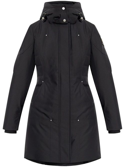 Logo-engraved coat - Black
