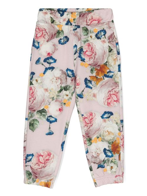 Floral-print jersey track pants - Pink