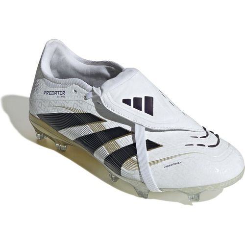 Adidas Mens Predator Pro Fold Over Tongue Firm Ground Football Boots in White/Blk/Gold