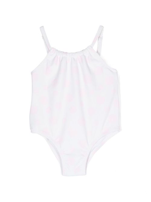 Polka dot-print swimsuit - Neutrals