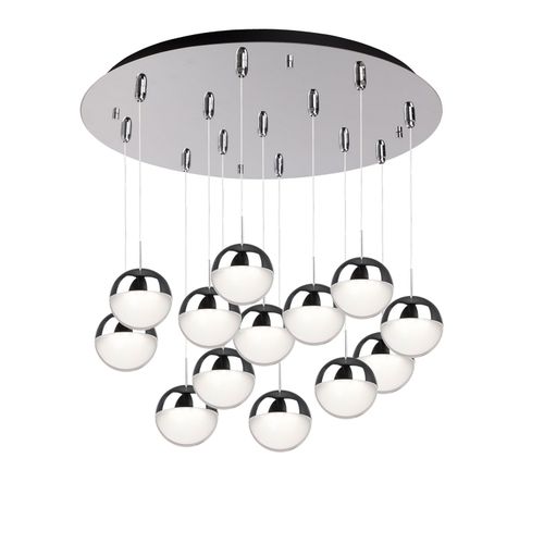 Chrome LED Pendant from the Pluto Collection