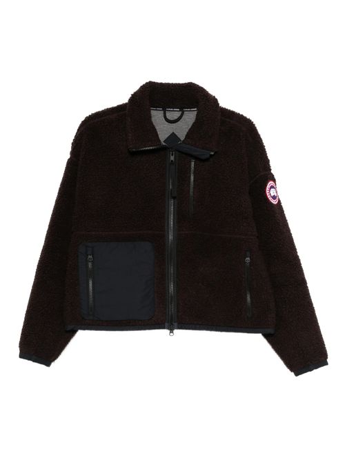 Structured 4-Inch High-Collar Wool Blend Sweater Jacket with Two-Way Zipper