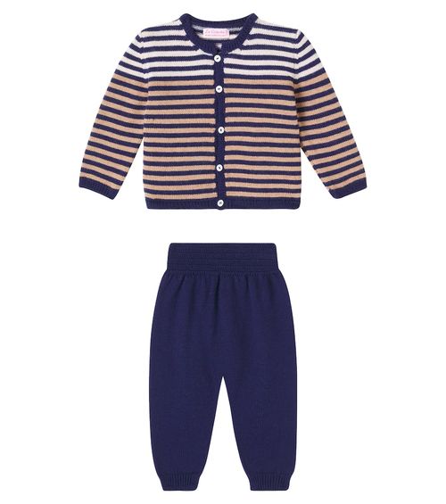 Baby Pinto striped cardigan and pants set