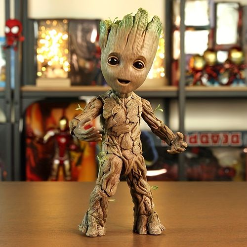 TEMU Guardians Of The For Galaxy Groot Figure With Moving Joints - Poseable Action Figure With , Collectible For Fans, Birthday/graduation/holiday