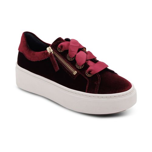 Aubrey Arch Support Platform Sneaker - Burgundy Velvet