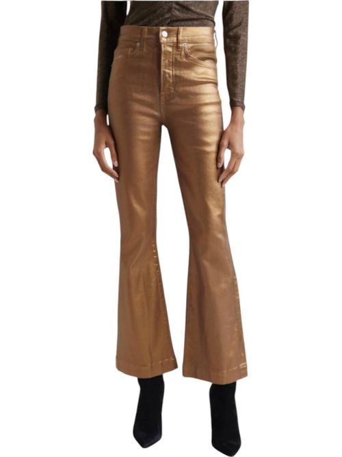 Carson Ankle Flare Jeans In Metallic
