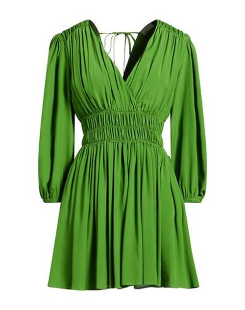 Woman Mini dress Green Size 6 Acetate, Silk