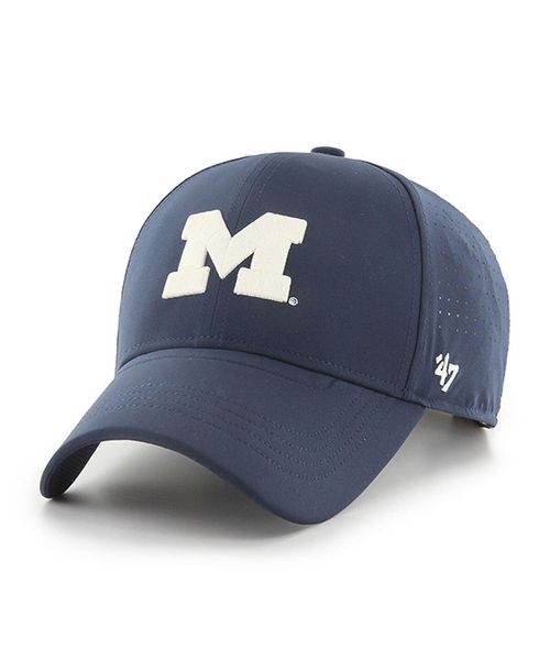 Men's Navy Michigan Wolverines Forward Vent Mvp Adjustable Hat - Navy