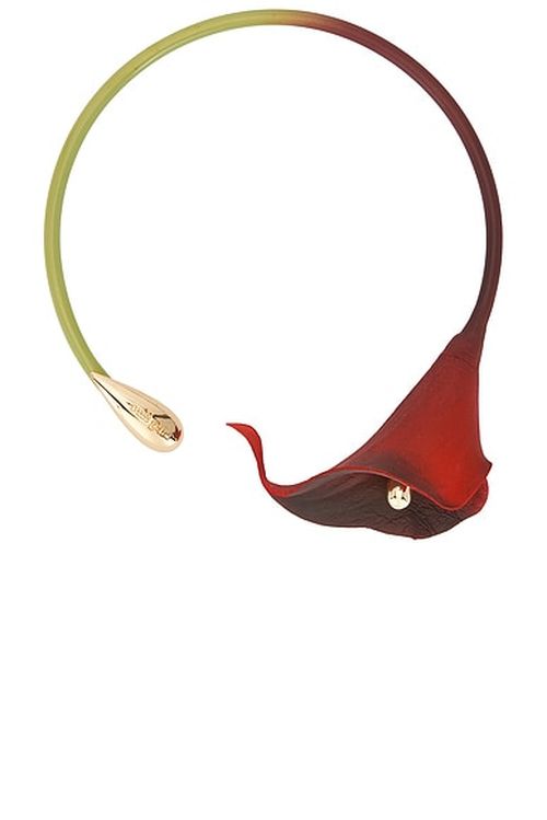 Cult Gaia Calla Choker Necklace in Vermillion Multi - Red. a