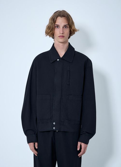 Cotton Jacket With Snap Fastening