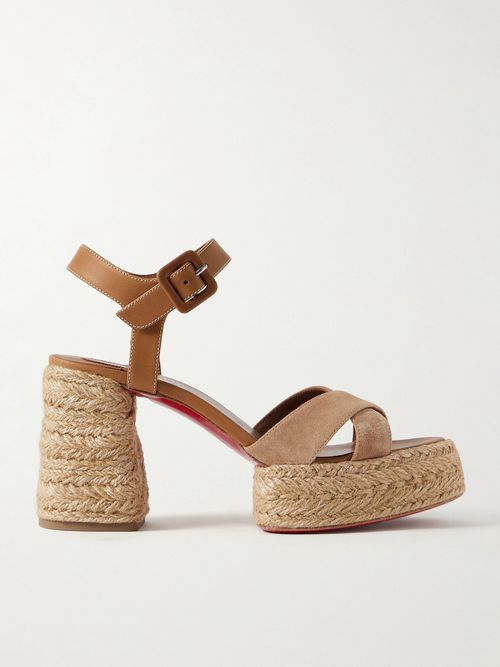 Calakala 70 Nubuck And Suede Espadrille Platform Sandals - Brown