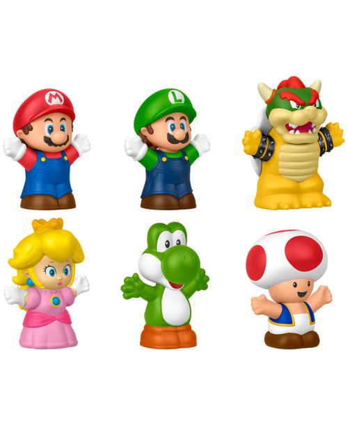 Fisher Price My Mario Figure 6-Pack Toy Set for Toddlers and Kids - Assorted