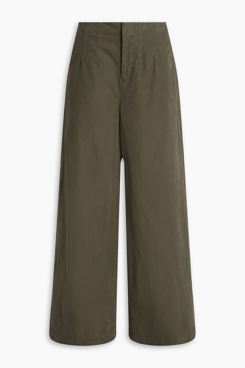 Kiana cotton wide-leg pants - Green - US 2