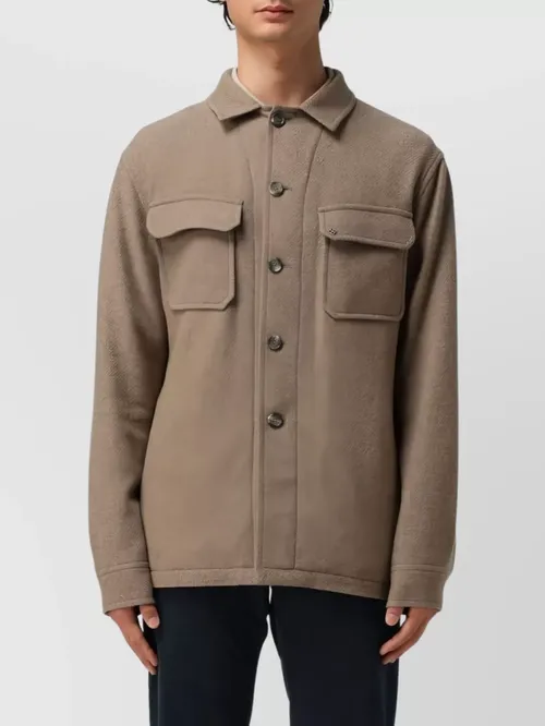 Tagliatore - wool blend jacket flap pocket