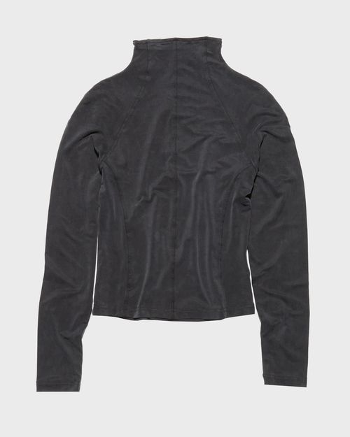 Hope Top Fitted Mockneck Washed black
