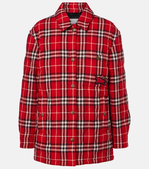 Check wool jacket