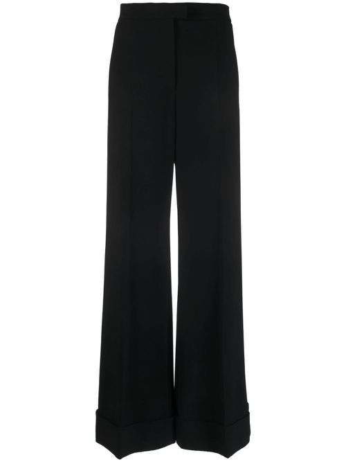 High-waisted wide-leg trousers - Black